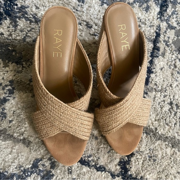 Raye Nix Heel In Natural Sandals Size 6.5 - Picture 4 of 13